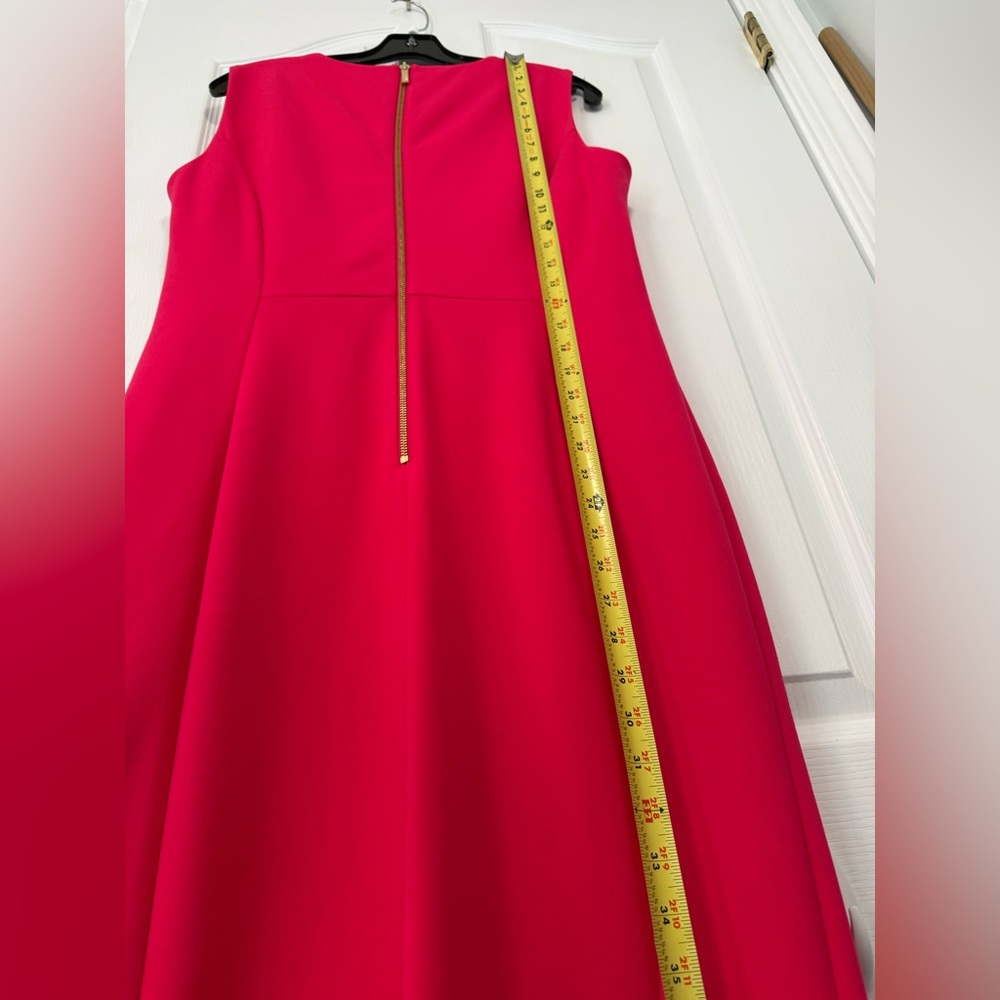 Calvin Klein Vibrant Hot Pink Midi Dress Size 14 - Picture 5 of 8